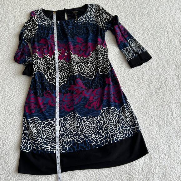 Laundry by Shelli Segal 3/4 Sleeve Printed Multicolor Dress Women's Size Small - Picture 4 of 9